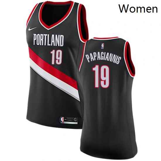 Womens Nike Portland Trail Blazers 19 Georgios Papagiannis Swingman Black NBA Jersey Icon Edition